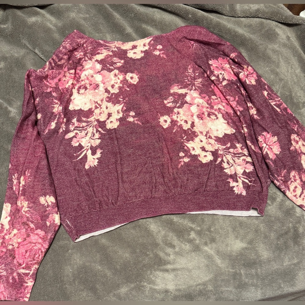 ✨ Anthropologie Linen Blend Relaxed V-Neck Cardigan Sweater Sz L - Picture 7 of 9
